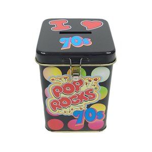 Pop Rocks Tin Coin Bank I Love The 70s Popping Candy Nostalgia